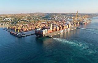 Dev konteyner gemisi MSC Maya Tekirdağ'da
