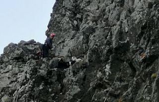 Madra Dağı'nda mahsur kalan 7 keçiyi itfaiye kurtardı