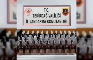 Tekirdağ'da 110 şişe kaçak içki ele geçirildi