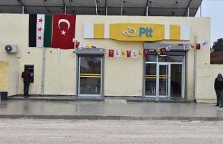 Barış Pınarı Harekatı bölgesinde PTT şubesi...