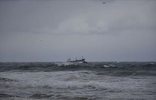 Karadeniz'de Rus bandıralı kuru yük gemisi...