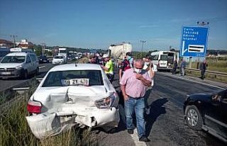 Tekirdağ'da zincirleme trafik kazasında 7 kişi...