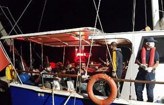 Çanakkale açıklarındaki yelkenli teknede 193 göçmen...