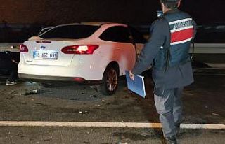 Bursa'da iki otomobilin çarpışması sonucu...