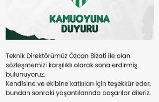 Bursaspor Teknik Direktör Özcan Bizati ile yollarını...