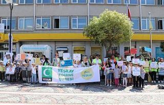 Edirne'de Yeşilayın küçük gönüllüleri...