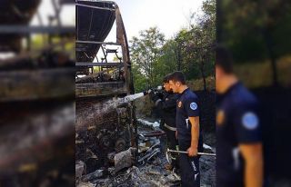 Bursa’da yolcu otobüsünde çıkan yangın söndürüldü