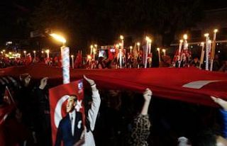 Çanakkale'de 29 Ekim Cumhuriyet Bayramı fener...