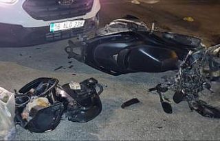 Bursa'da kamyonetle motosikletin çarpıştığı...