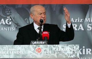 MHP Genel Başkanı Bahçeli, Tekirdağ mitinginde...