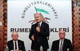 Bakan Soylu, Yedikule'de Rumeli Türkleri Vakfı'nda...