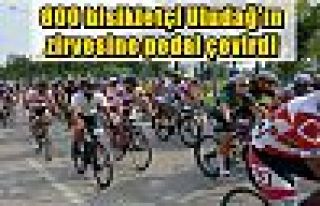 800 bisikletçi Uludağ’ın zirvesine pedal çevirdi...