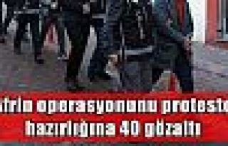 Afrin operasyonunu protesto hazırlığına 40 gözaltı