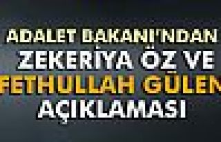 Bakan İpek'ten Fethullah Gülen ve Zekeriya Öz açıklaması