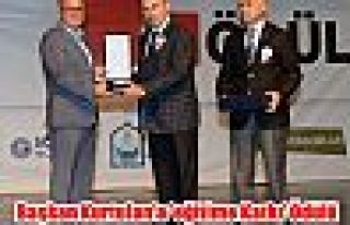 Başkan Kurtulan'a 'eğitime Katkı' Ödülü