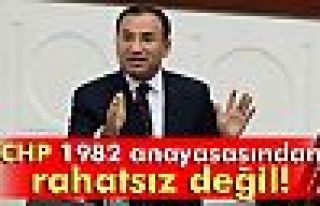 Bozdağ: 'CHP 1982 anayasasından rahatsız değil'