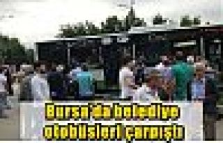 Bursa'da belediye otobüsleri çarpıştı