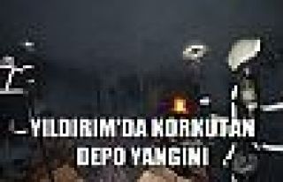 Bursa'da Korkutan Depo Yangını