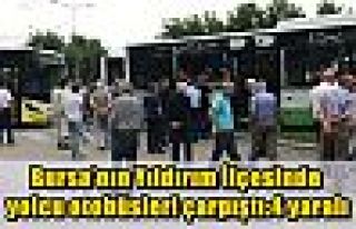 Bursa’nın Yıldırım İlçesinde yolcu otobüsleri...