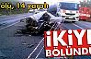 Çamlık’ta trafik kazası: 1 ölü, 14 yaralı