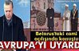 Cumhurbaşkanı Erdoğan, Belarus'ta cami açılışına...