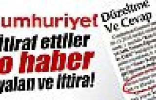 Cumhuriyet Gazetesi’nden Davutoğlu haberine yalanlama