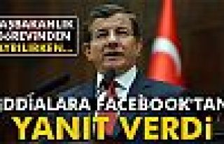Davutoğlu iddialara Facebook'tan yanıt verdi