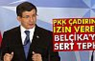 Davutoğlu PKK çadırına izin veren Belçika'ya...