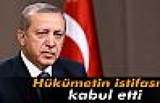 Erdoğan Bakanlar Kurulu'nun istifasını kabul etti