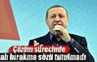 Erdoğan: 'Çözüm sürecinde silah bırakma sözü...
