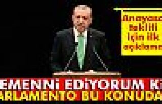 Erdoğan: Temenni ediyorum ki parlamento bu konuda...
