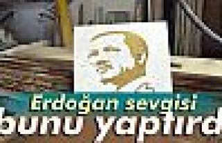 Erdoğan’ın portresini mermere işledi