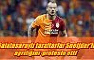 Galatasaraylı taraftarlar Sneijder'in ayrılığını...