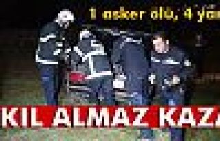Gaziantep'te akıl almaz kaza: 1 asker öldü, 4 yaralı