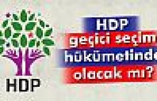 HDP, geçici seçim hükümetinde yer alacak
