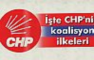 İşte CHP'nin koalisyon ilkeleri