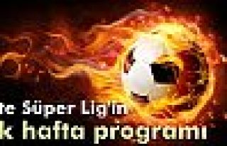 İşte Süper Lig'in ilk hafta programı