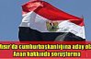 Mısır'da cumhurbaşkanlığına aday olan Anan hakkında...
