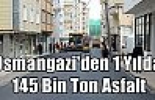 Osmangazi'den 1 Yılda 145 Bin Ton Asfalt