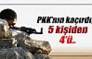 PKK’nın kaçırdığı 5 kişiden 4'ü…