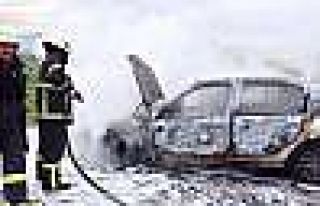 Seyir Halindeki LPG’li Otomobil Yandı