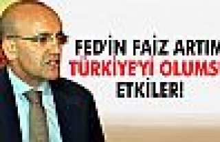 Şimşek: Fed'in faiz artımı Türkiye'yi olumsuz...