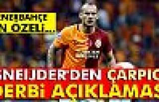 Sneijder'den çarpıcı derbi açıklaması
