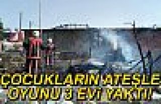 Sultanbeyli'de çocukların ateşle oyunu 3 evi yaktı