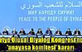 Suriye Ulusal Diyalog Kongresi'nde 'anayasa komitesi'...