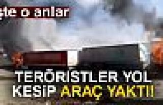 Tendürek’te PKK’lı Teröristler Araçları Yakıp...