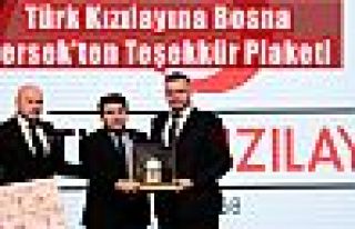 Türk Kızılayına Bosna Hersek'ten teşekkür plaketi