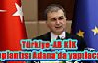 Türkiye-AB KİK toplantısı Adana'da yapılacak