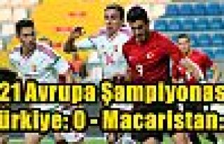 U21 Avrupa Şampiyonası: Türkiye: 0 - Macaristan:...
