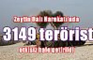 Zeytin Dalı Harekatı'nda 3149 terörist etkisiz...